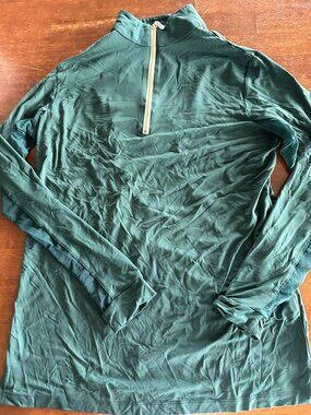 Tailored Sportsman Quarter Zip Riding Top Small Green Equestrian
